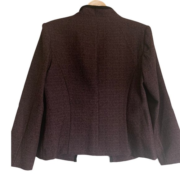 Perceptions Dark Purple Open Faced Suit Jacket - Picture 4 of 4